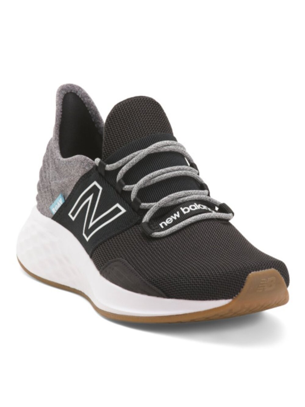 NEW BALANCE Men's Grey Fresh Foam Roav Running Sneakers with Brand Logo Accents